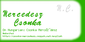 mercedesz csonka business card